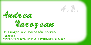 andrea marozsan business card