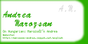 andrea marozsan business card